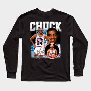 Charles Barkley The Chuck Basketball Legend Signature Vintage Retro 80s 90s Bootleg Rap Style Long Sleeve T-Shirt